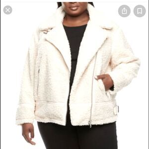 Xl a.n.a nwt reversible sherpa moto motorcycle fur jacket